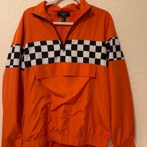 Orange Checkerd WindBreaker